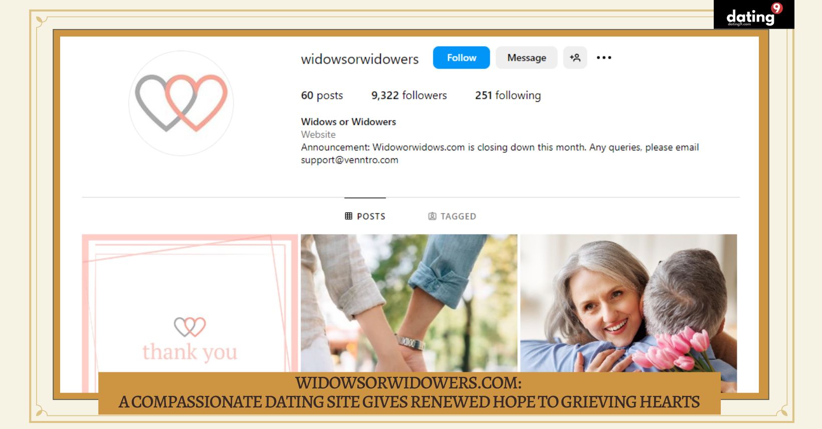 WidowsorWidowers.com: A Compassionate Dating Site Gives Renewed Hope to Grieving Hearts